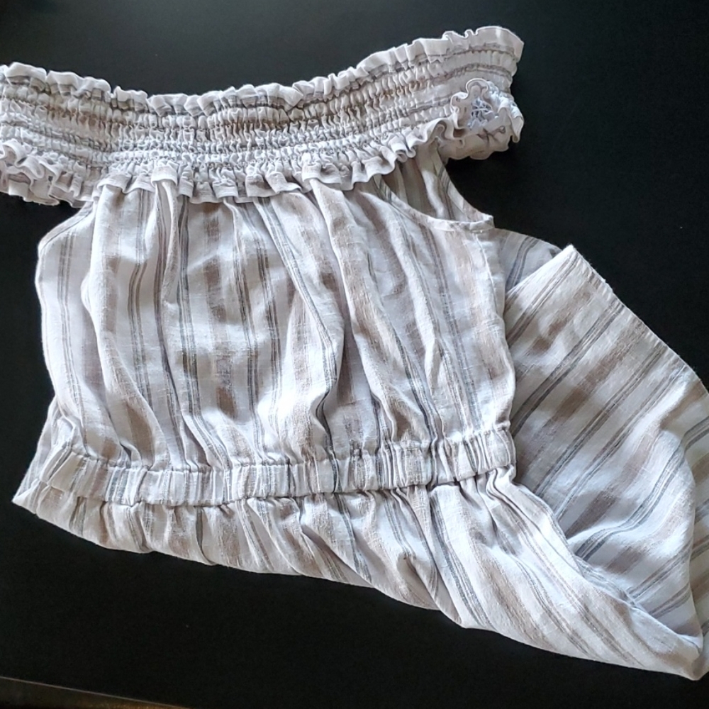 Off- the-shoulder romper